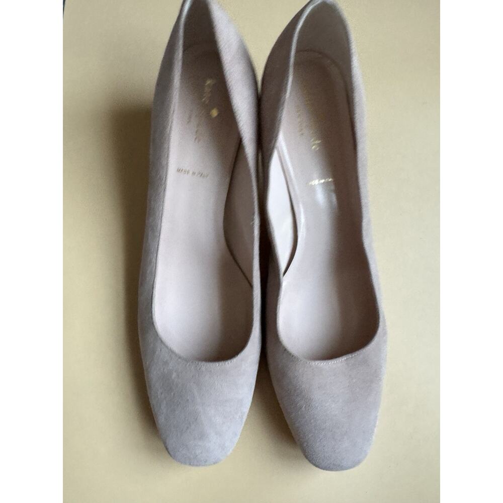 Kate Spade Dolores Beige Chunky Heel Gold Accents Work Office Minimalist Size 11